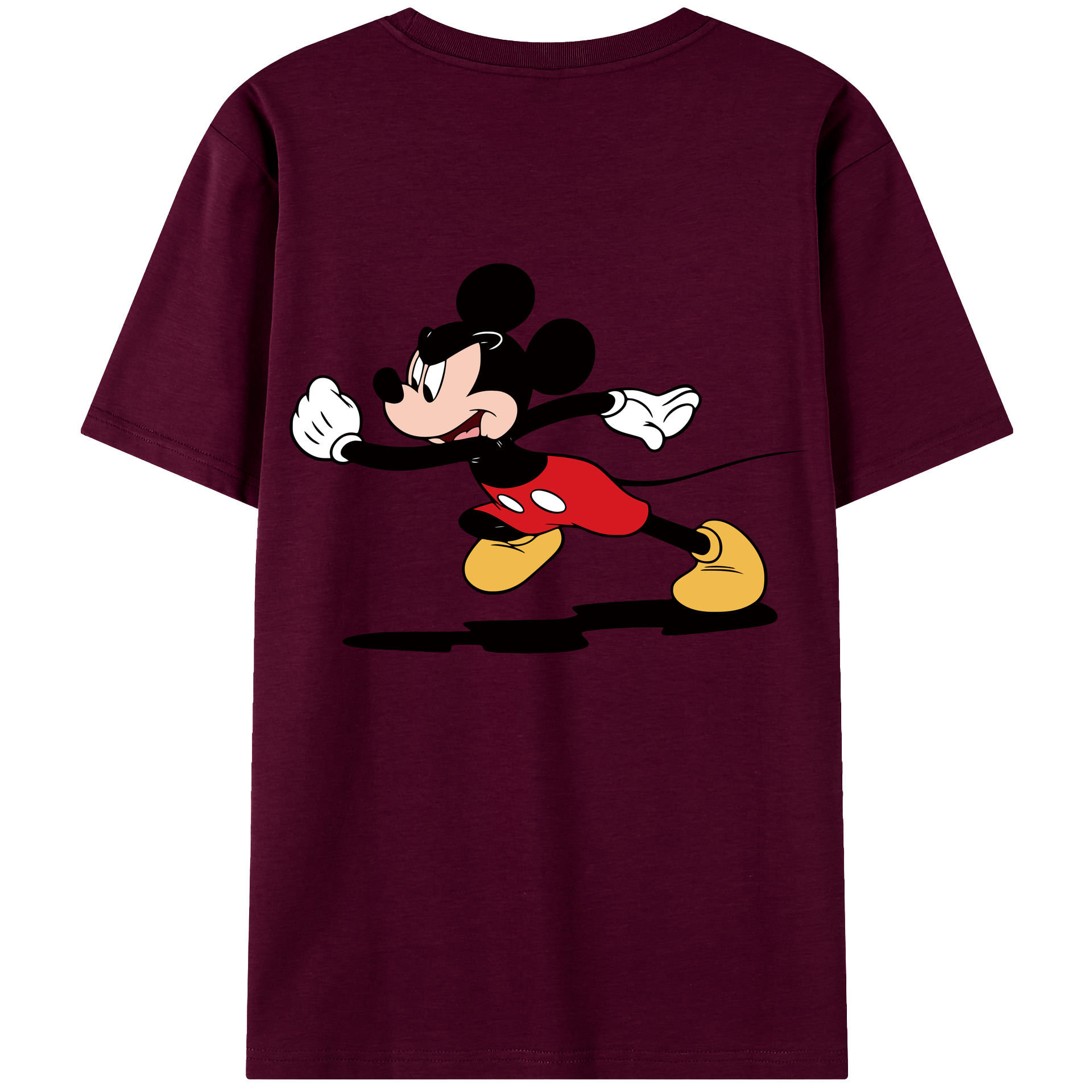（画像用） ミッキーマウス Mickey Mouse レディース半袖Tシャツ(バックプリント)